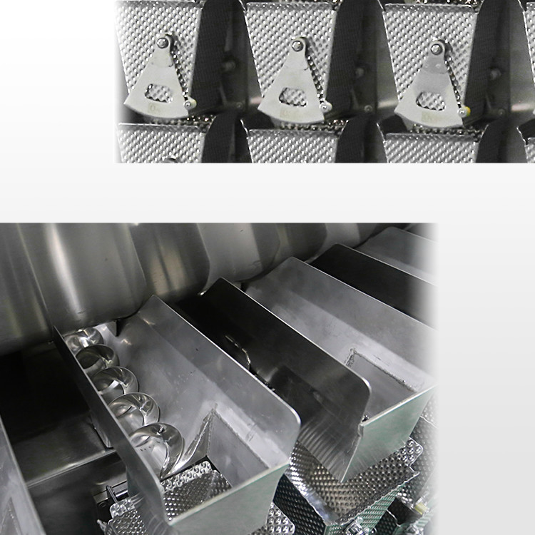 Doppia vite del saltatore formata fossette su industriale che alimenta il pesatore di Multihead per alimento appiccicoso fresco Rib Spare