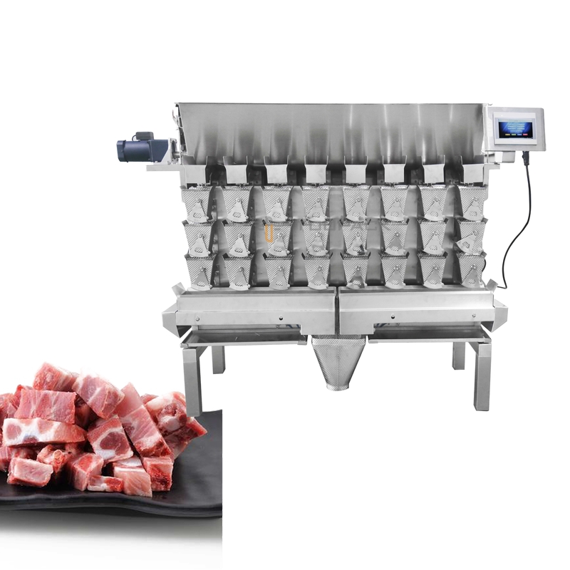 Doppia vite del saltatore formata fossette su industriale che alimenta il pesatore di Multihead per alimento appiccicoso fresco Rib Spare
