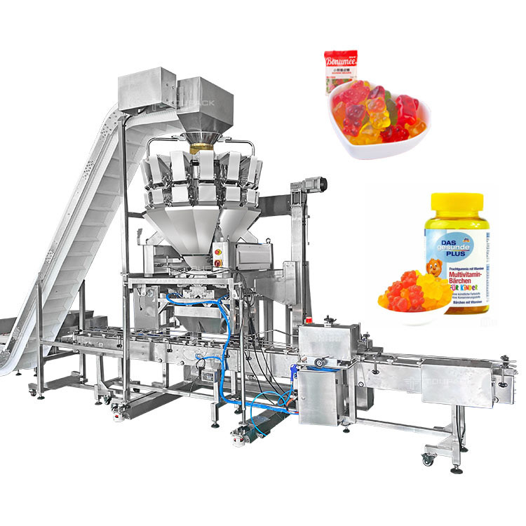 Impacchettatrice di riempimento di conteggio automatico per l'orso gommoso Candy di Premade Doypack della borsa del cuscino