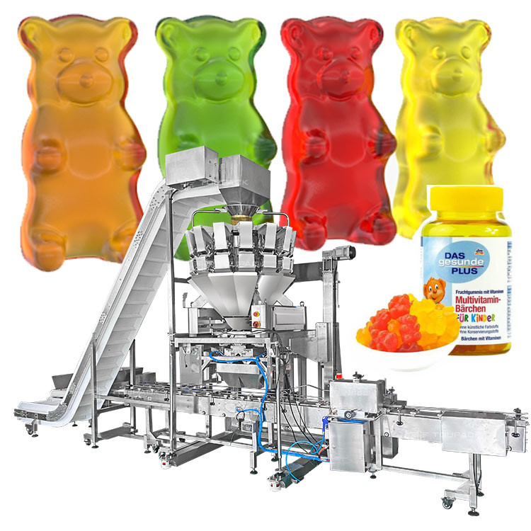 La bottiglia automatica può stonare il peso e l'impacchettatrice gommosi di riempimento dello spuntino di Candy della macchina imballatrice