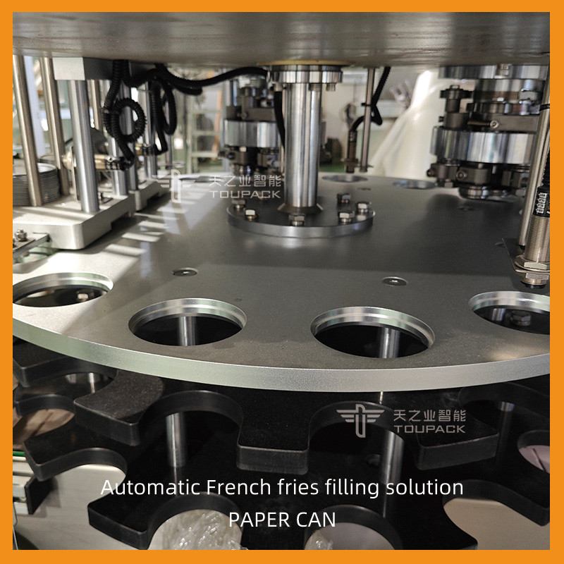 Gamberetto di alluminio Chips Sealing Food Canning Machine dei nacho della patata con il pesatore capo di 20 Multihead