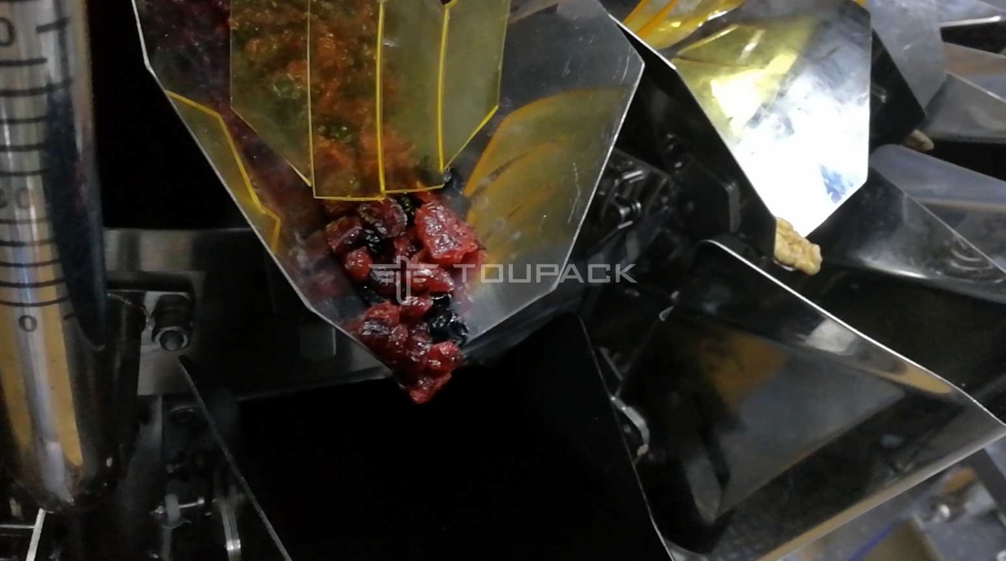 Macchina imballatrice di pesatura automatica piena del trasportatore dell'elevatore di Z per la stagione Bean Raisin Peanut Snacks Rice