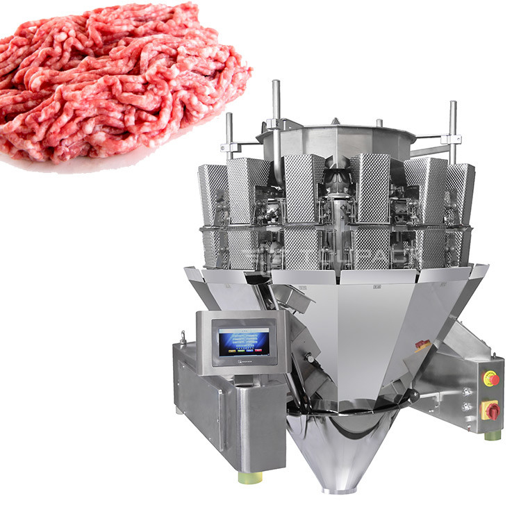 Il pesatore capo 2.0KW 410kg della vite 14 ha tritato la pesatura della carne fresca della carne di maiale e la macchina imballatrice