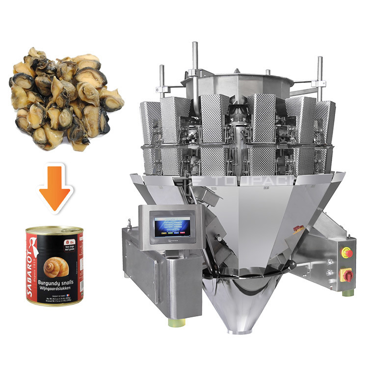 Autovalutazione Macchina di riempimento e sigillamento per lattina in bottiglia 10-500g di carne di lumaca in scatola