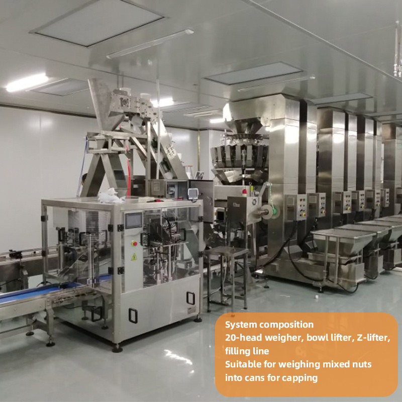 Macchine di riempimento di scatole alimentari a fiocco completamente automatiche Bugle Cracker di gamberi Macchine di riempimento di barattoli
