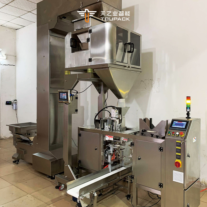 Macchina automatica di imballaggio dei granuli Macchina di riempimento del sacchetto per giocattoli Caffè Fagioli Caramelle Caramelle Semi Sacchetto di grano Sacchetto di imballaggio premade