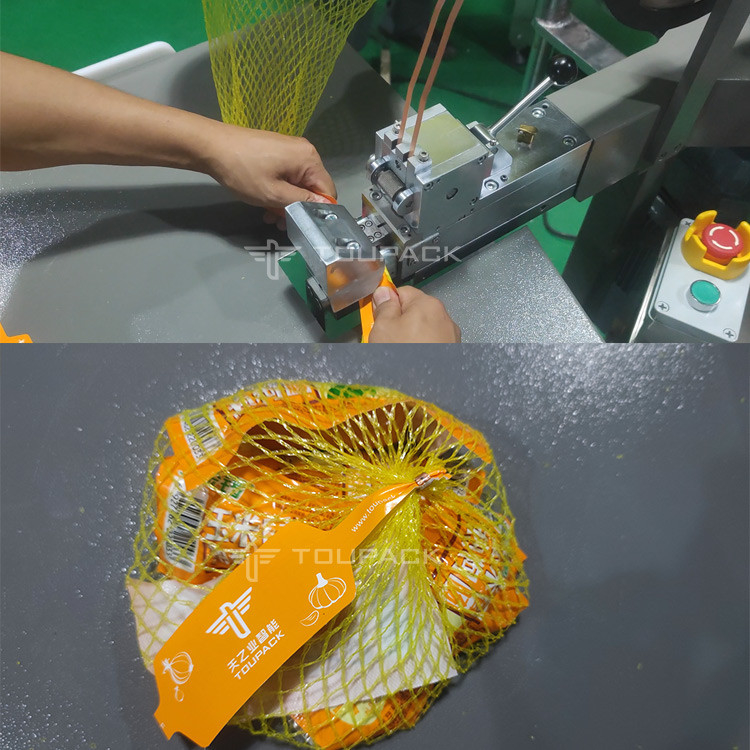 Macchina di imballaggio a maglia manuale con graffette