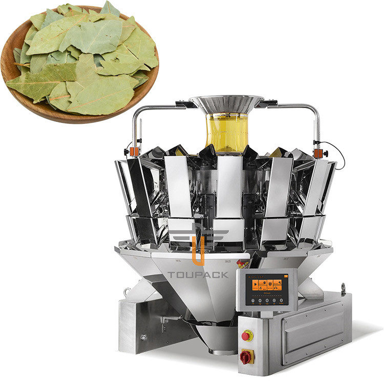 Macchina di imballaggio per pesatura verticale automatico per foglie di tè secche con 14 teste