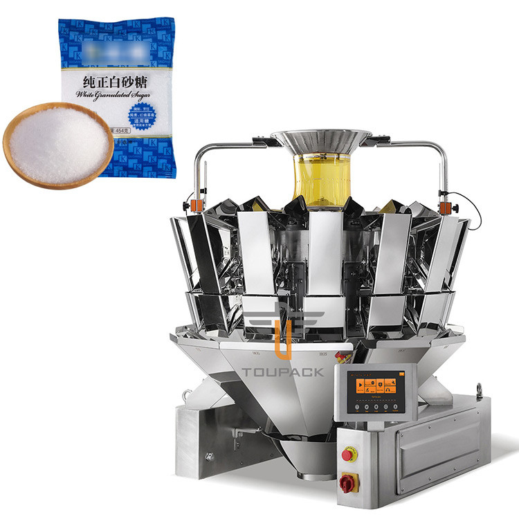 Macchina di imballaggio automatico per grano verticale multi-testa pesante per snack granulare di sale zucchero di caffè