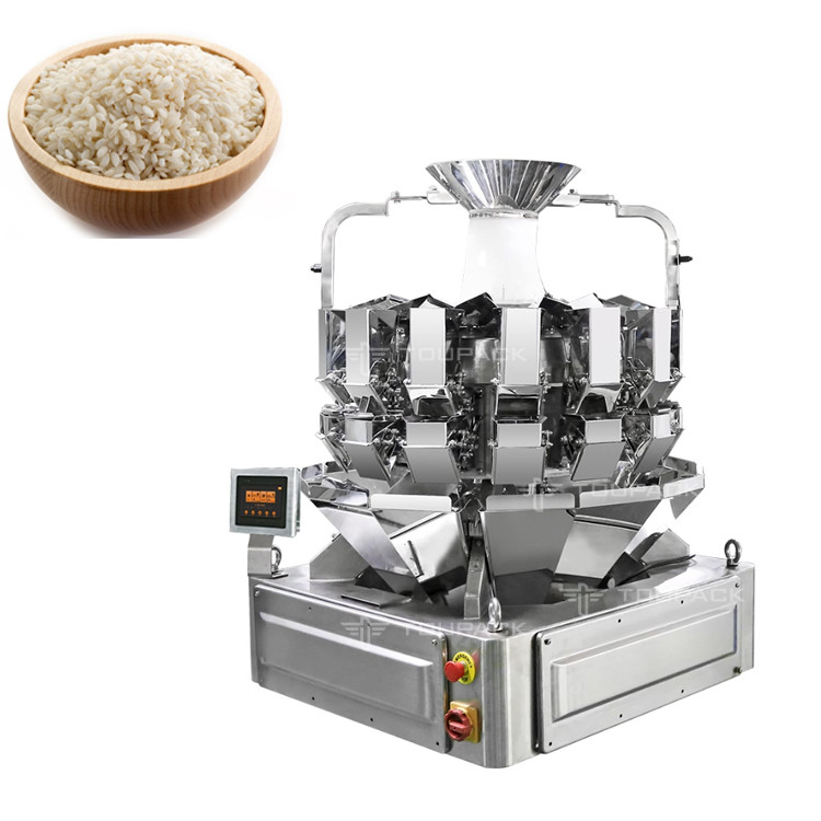 14 secchi Pesatrice multi-testa automatica 1kg 2kg 5L Cereali Alimenti Grano Rice Bag Packing Machine