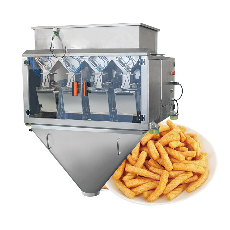 Pesantezza ridotta 2/4/8 Testa Pesatrice lineare Semi Granella di riso Pesatura pellet di riempimento Pesatrice attrezzatura di imballaggio