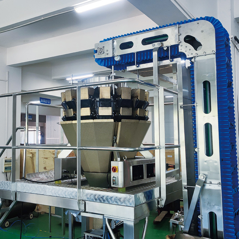 Macchina di imballaggio automatico di carne bovina carne di maiale pollame salsicce alimenti appiccicosi con multi-head pesante sigillatore di imballaggio