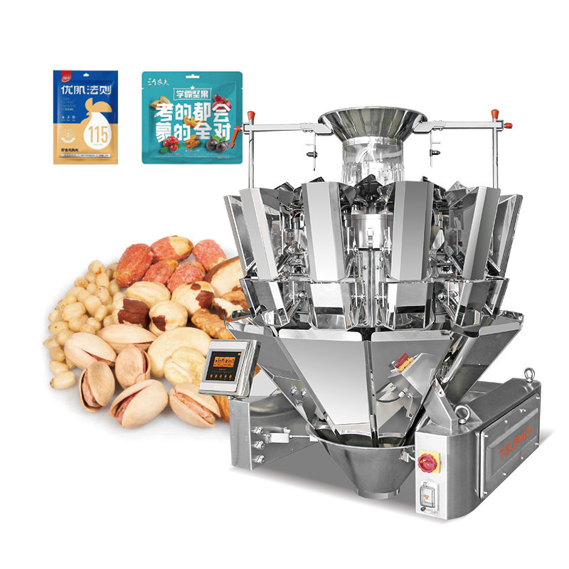 Automatico Semi di chicco di caffè Granulo Stand Up Bag Prefabricato Sacchetto Doypack Riempimento Multihead Pesatura Macchina di imballaggio
