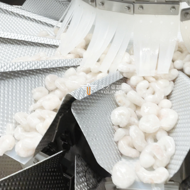 Pesatrice multi-testa completamente automatica Prefabricata con sacchetto con confezione per giocattoli Macchina di imballaggio di pollo congelato