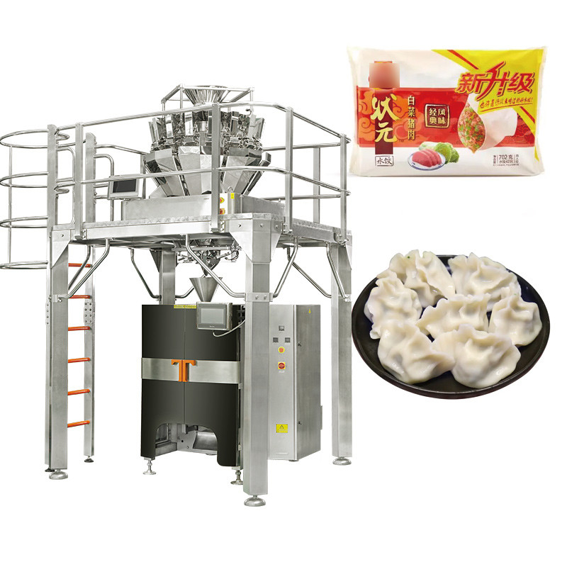 Macchina di imballaggio rotativa automatica Gusset tipo M sacchetto sacchetto gamberi prodotti ittici multi-testa pesante imballaggio