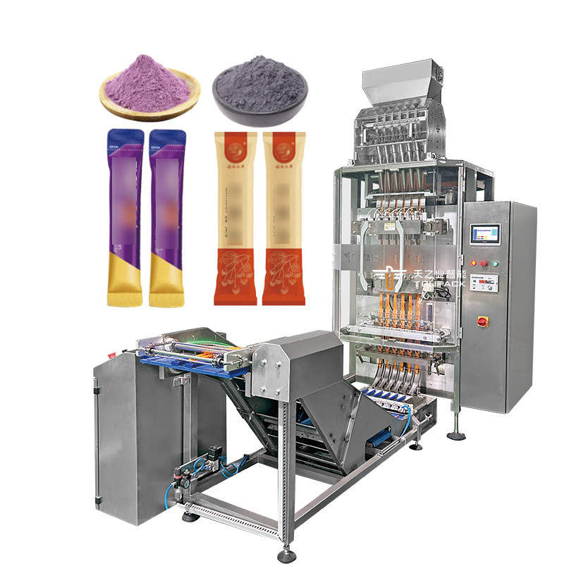 Macchina di imballaggio automatico a più corsie Sachet di salsa a colonna multi-testa di controllo pesatore bastone di imballaggio a più corsie macchina di imballaggio