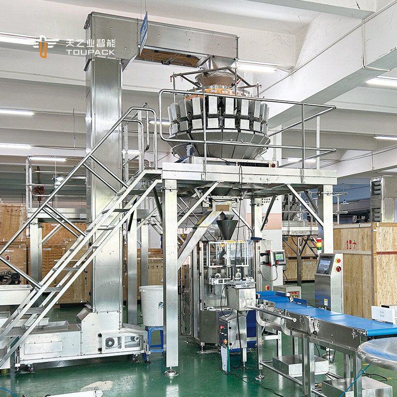 Macchine di confezionamento automatiche di pistacchi Popcorn Corn Flakes Roasting Peanuts Cashew Nuts Multihead Weigher Packaging Machine