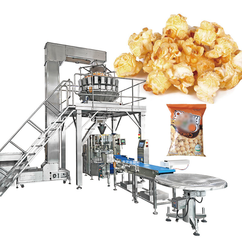 Pesatura verticale automatica con sacchetto di riempimento di sacchetto di snack, chicchi di caffè, chicchi di cane, cibo per cani, riso, arachidi, granuli di frutta secca