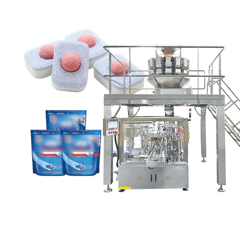 PVA Film Lavatorio Capsula imballaggio macchina lavastoviglie Pod imballaggio macchina detersivo Pods con scatole piene imballaggio linea di produzione