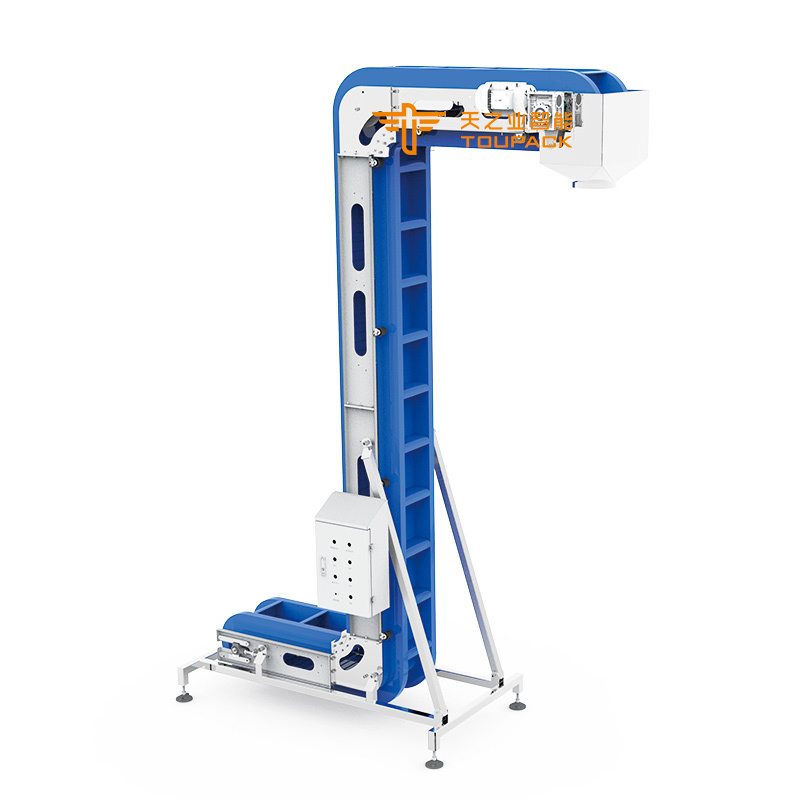 Elevatore verticale per alimenti ad alta capacità, tipo Z, con trasportatori a tazze per zucchero/cereali