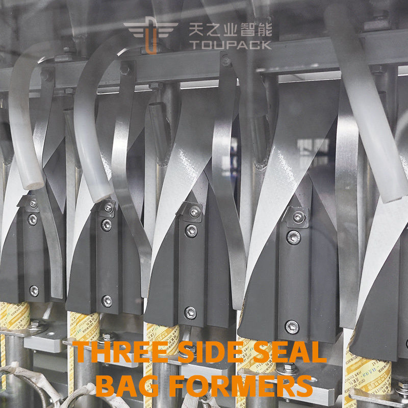 Macchina automatica verticale Vffs per il confezionamento e il riempimento di ketchup, macchina confezionatrice per salsa di pomodoro a bustina verticale a 4 lati multi-pista