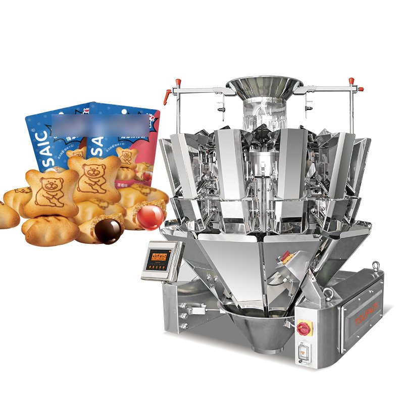 Pieno automatico ad alta velocità azoto forma verticale riempire sigillo sacchetto snack cibo pesare polpette cibo pellet imballaggio macchina