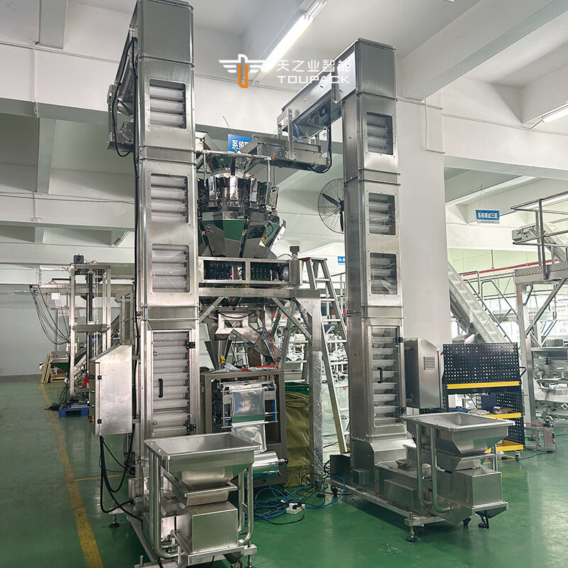 High Precision Flower Multihead Weigher Fully Automatic Spices Vertical Form Fill Seal Machine (vffs) con Multihead Weigher