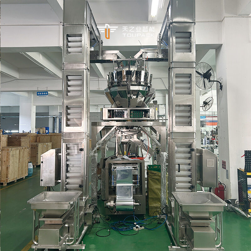 High Precision Flower Multihead Weigher Fully Automatic Spices Vertical Form Fill Seal Machine (vffs) con Multihead Weigher