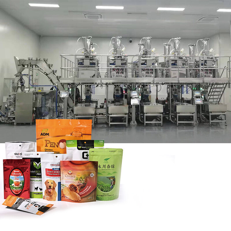 Produttore di macchina automatica per pesatura multicava di biscotti, riempimento e sigillatura di sacchetti di plastica, buste stand-up e doypack