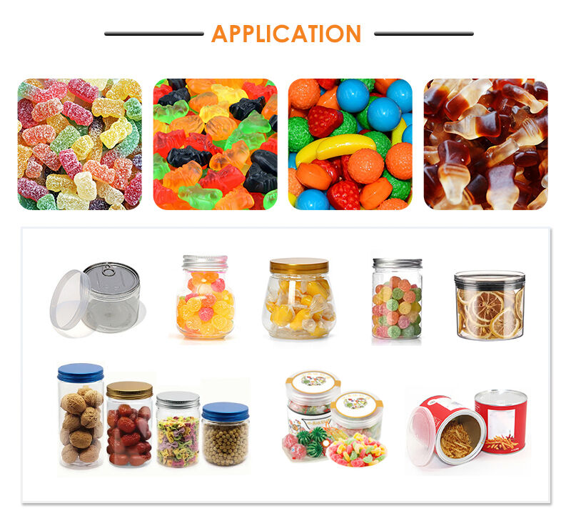 CE Factory Customisable Automatic Chips Candy Filling and Sealing Production Line Snack Packaging Machine for Jar/bottle/can