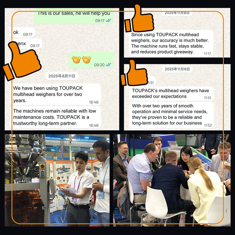 Macchina confezionatrice per pasti pronti con pesatrice a vite, linea di confezionamento in vaschetta con alimentazione a vite e pesatrice a teste multiple