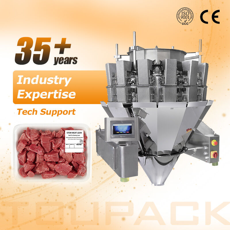 Macchina per sigillare i vassoi automatici con testa multivisto Pesatrice per 60 bpm Linea di imballaggio dei pasti pronti