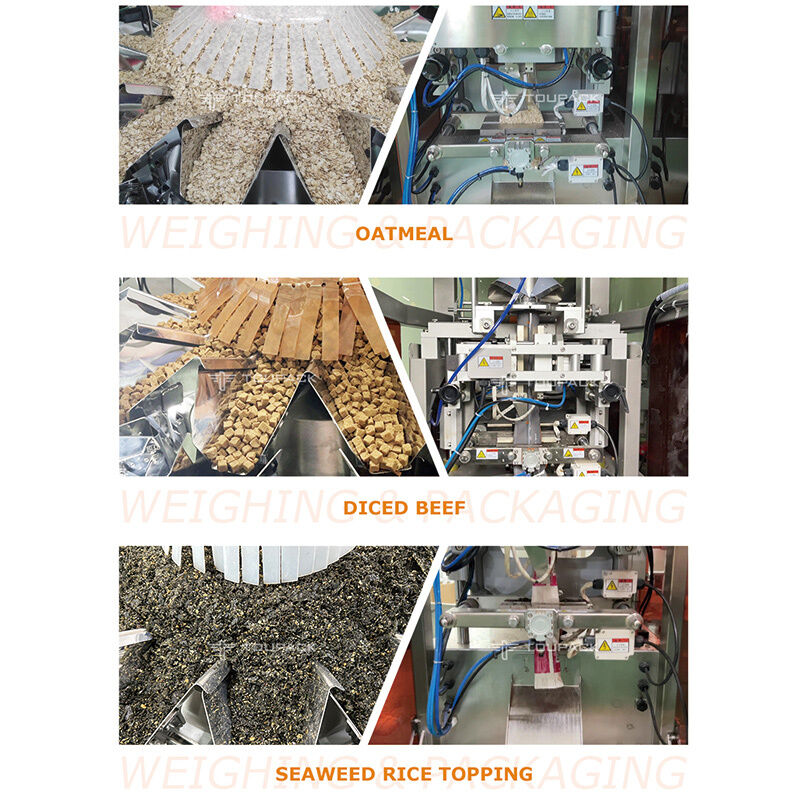 Macchina termosaldatrice verticale ad alta velocità con pesatrice multitesta (80-200 sacchetti/min)