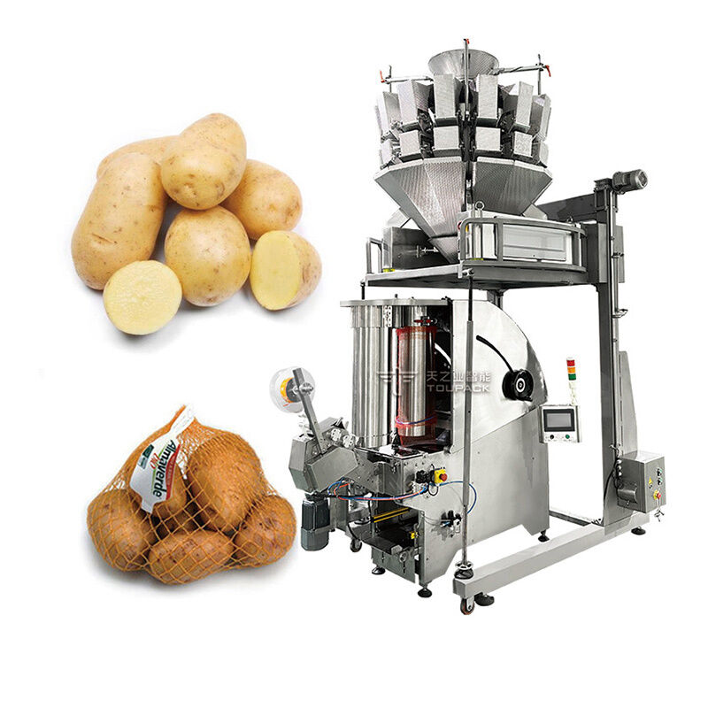 Sistema automatico di pesatura della frutta e confezionamento in sacchetti di rete | Soluzione di imballaggio per sacchetti in rete ad alta velocità
