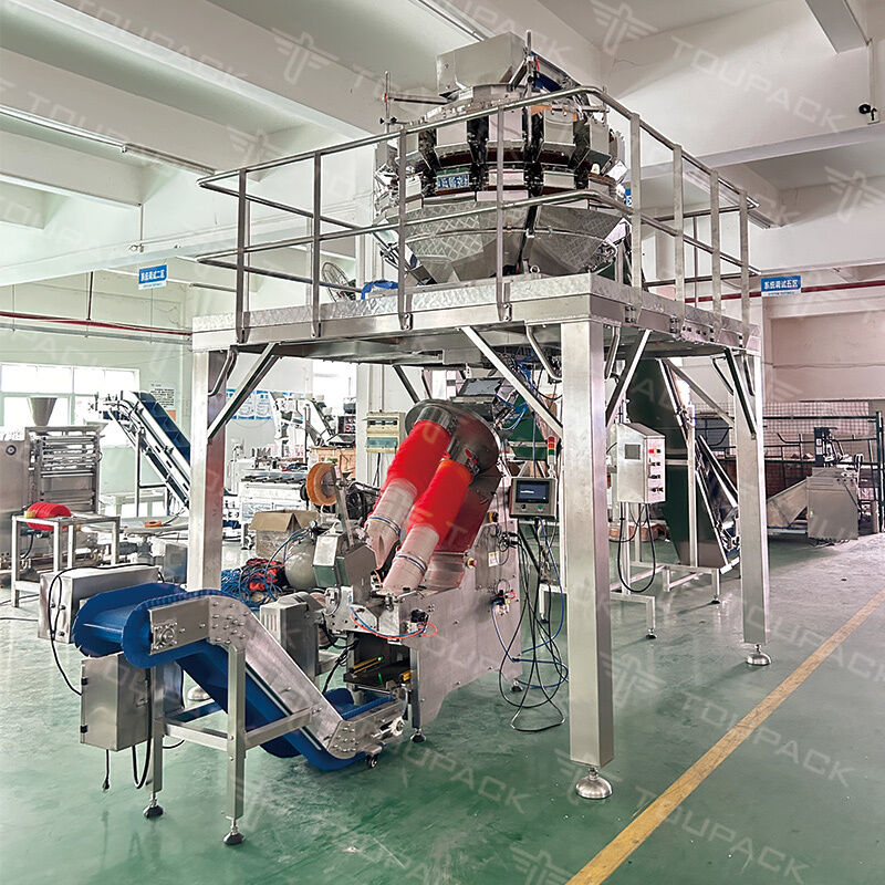 Sistema automatico di pesatura della frutta e confezionamento in sacchetti di rete | Soluzione di imballaggio per sacchetti in rete ad alta velocità