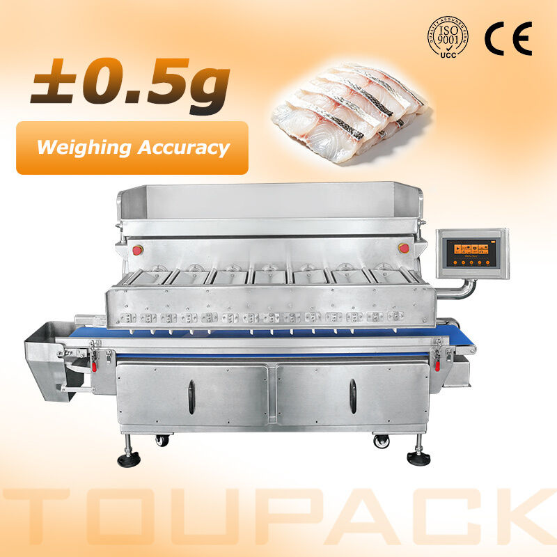 Pesatrice multi-testa a 7 teste per pesci e prodotti freschi appiccicosi