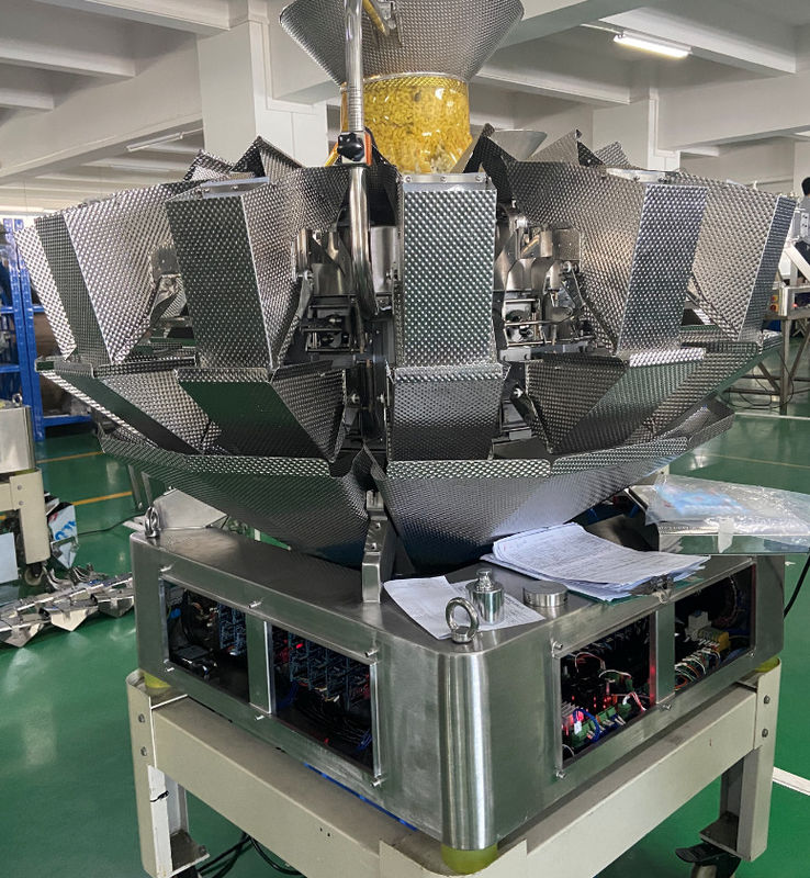 Macchina imballatrice 0.8L 1.6L 2.5L del pesatore di Multihead di 14 saltatori per i frutti fragili