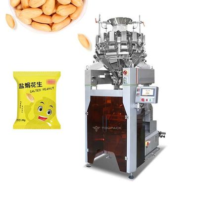 Insacchettatrice di SS304 Fried Peanut Snacks Back Seal con il pesatore di Multihead
