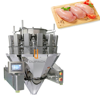 La macchina imballatrice Dimple Plate Hopper 14 del pesatore della vite 1.0L 1.5L si dirige verso il petto di pollo