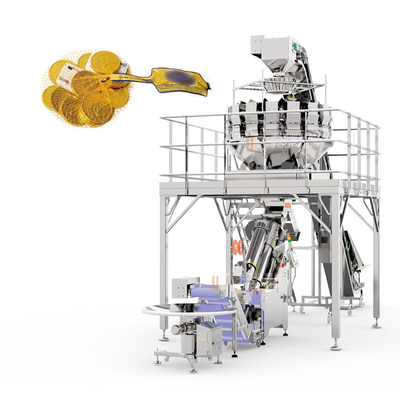 Macchina del ritaglio di velocità di Mesh Net Bag Packaging Machine 50BPM del cioccolato della moneta di oro