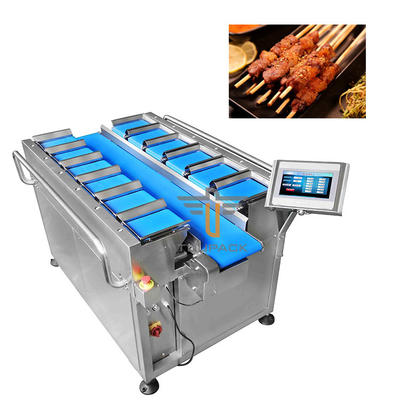 PLC Scale di pesatura elettronica bistecca Pesce Pollo Frutti di mare Gamberi Salsiccia Peso Multi-teste cintura alimentatore Combinazione