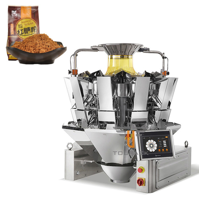 Macchina verticale di imballaggio di zucchero bianco marrone Granulo di sale alimentare Pesatrice multi-testa automatica