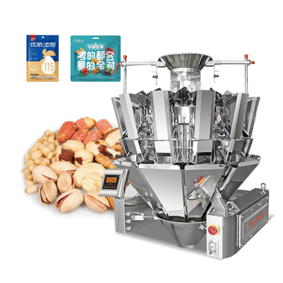 Automatico Semi di chicco di caffè Granulo Stand Up Bag Prefabricato Sacchetto Doypack Riempimento Multihead Pesatura Macchina di imballaggio