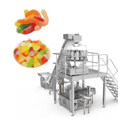 Macchine per l'imballaggio alimentare Macchine per l'imballaggio alimentare industriale Macchine funzionali per l'imballaggio dei barattoli di caramelle per il Doypack