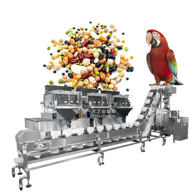Pesatrice multi-testa automatica per l'imballaggio di alimenti per pappagalli 2,5 kg
