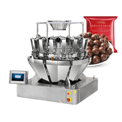 14 Testa macchina di imballaggio automatica a pesatura 220V per snack