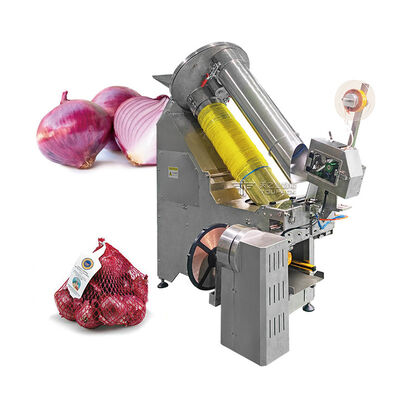 Sistema di imballaggio automatico per sacchi in rete da 0,5 kg-5 kg ​​con ritaglio ed etichettatura