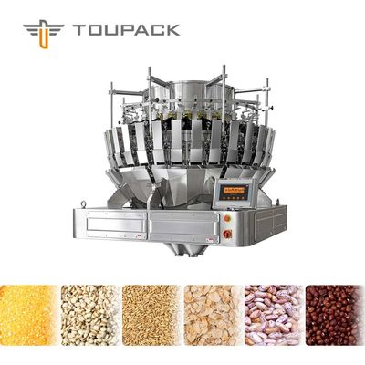Macchina automatica d'imballaggio del pesatore del nastro trasportatore della Multi-testa del cereale della soia dei grani