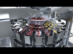 Macchina confezionatrice per datteri, patatine, caramelle, caffè, fagioli, riso e altri alimenti granulari.